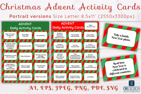 Christmas Advent Activity Cards SVG: A Creative Graphics Asset