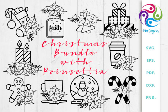 Christmas Bundle with Poinsettia Svg: A Graphics Essential for Crafts
