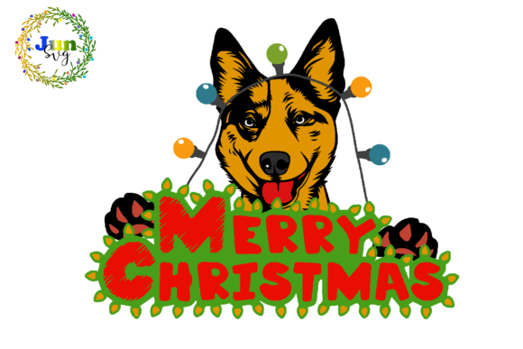 Christmas Dog Vector: A Versatile Graphics Asset for Print Templates
