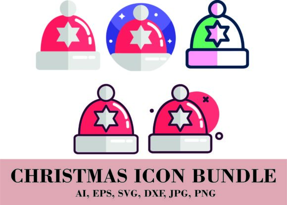 Christmas Hat Kids Bundle Icon: A Festive Graphics Choice