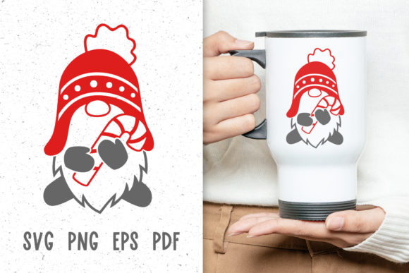 Christmas Mug Design with Cute Gnome: A Graphics Gem for Crafts