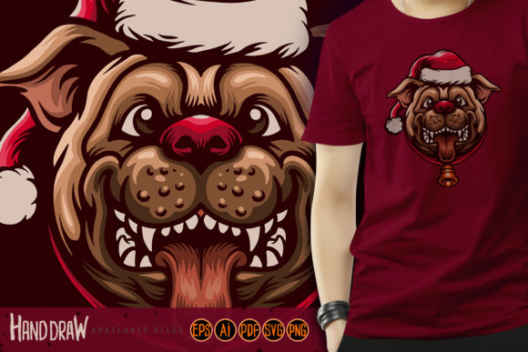 Cute Dog Merry Christmas: A Festive Graphics Asset for Crafts and Local Brands