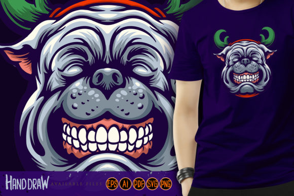 Happy Bulldog Puppy Merry Christmas: A Graphics Gem for Crafts