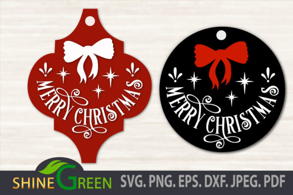 Merry Christmas Ornament for Crafts and Graphics