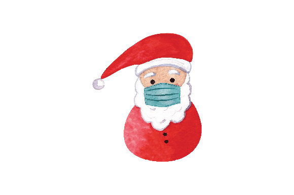 Santa Wearing Mask: A Festive Addition for Christmas Crafts