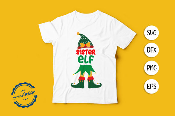 Sister ELF SVG Cut File: A Festive Graphics Asset for Crafts